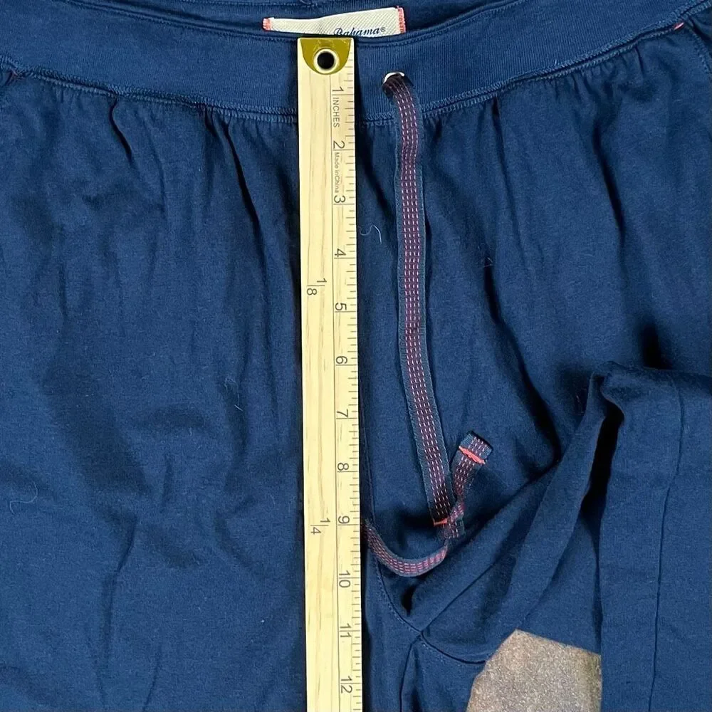 Tommy Bahama Men's Navy Blue Cotton Blend Drawstring Lounge Pants Medium